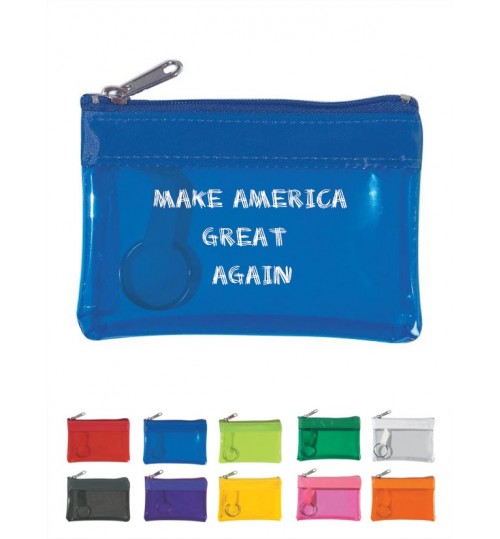  Translucent Zipper Coin Wallet
